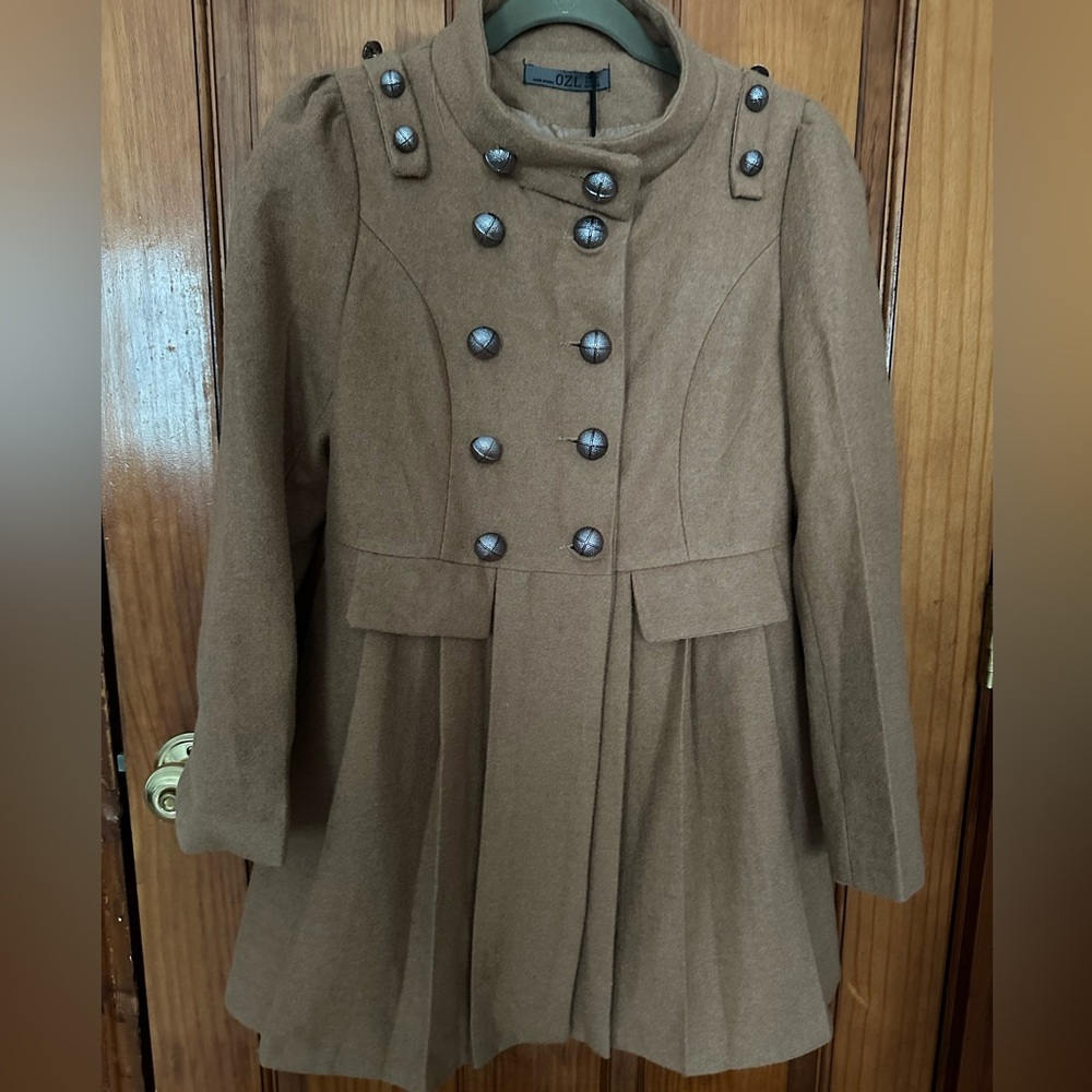 OZL Camel Fit and Flare Coat in Size L